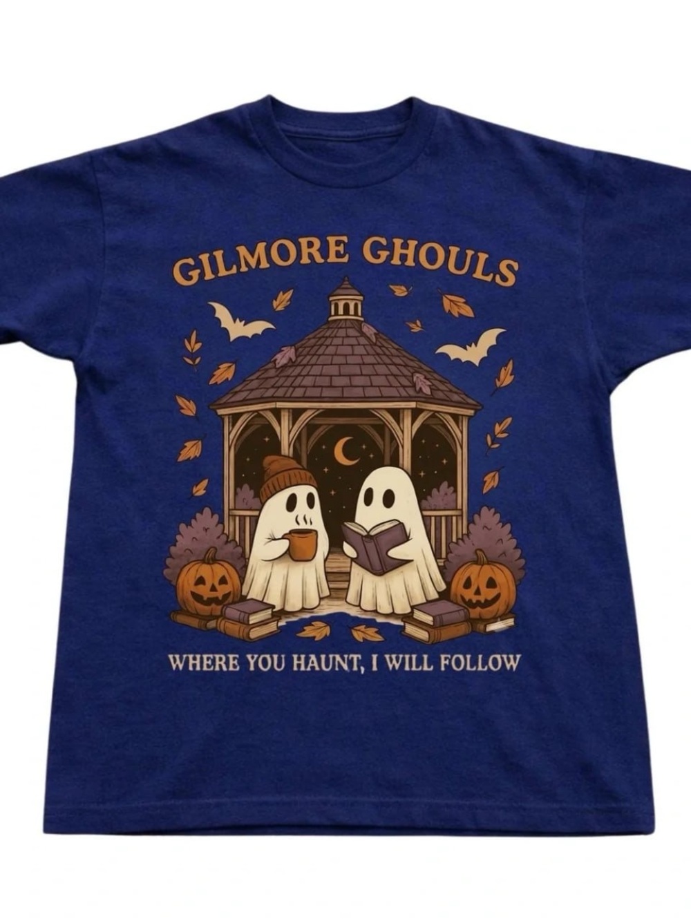 Navy Gilmore Ghouls Short-Sleeve Graphic Tee